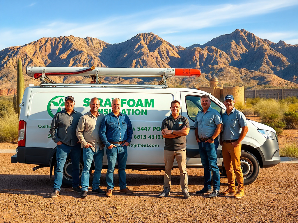 Spray foam insulation crew working on a Santa Cruz County home